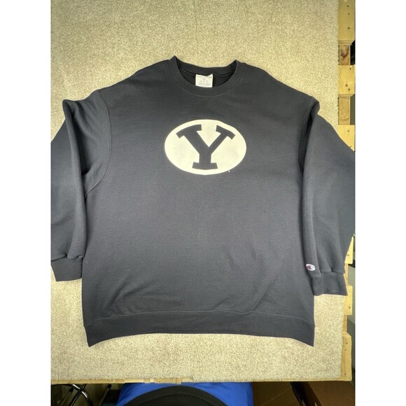 Men’s 3 XL BYU Brigham Young University Champion Crewneck Sweatshirt Blue - Picture 1 of 7